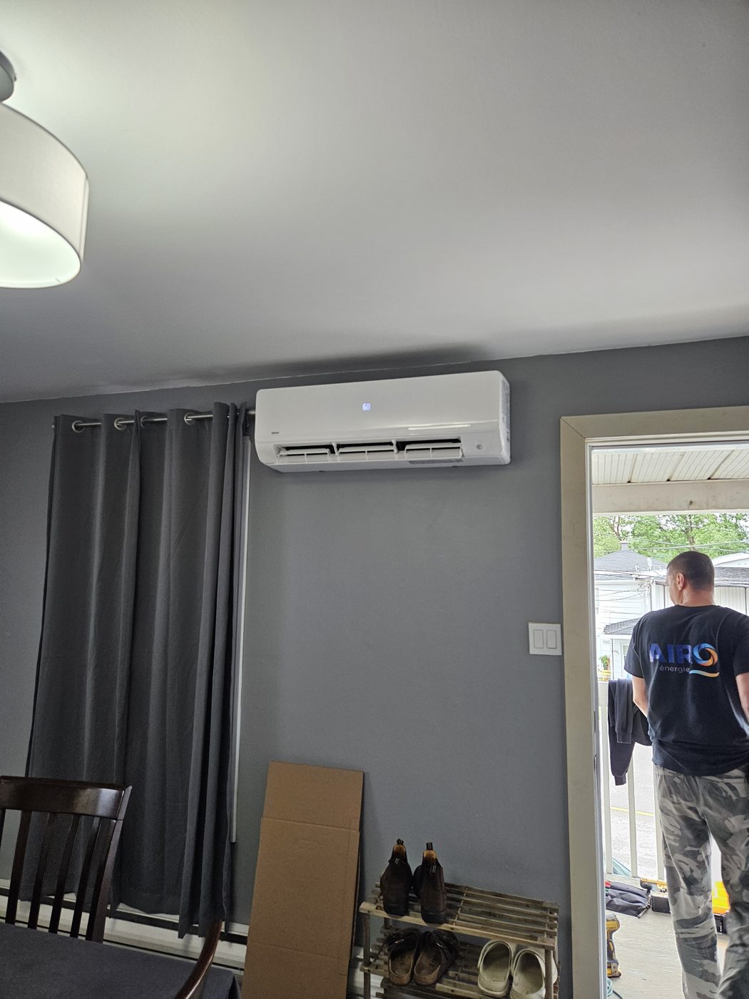 Thermopompe murale — Intérieur d'un logement